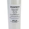 2045PW10 10 Micron 20 inch by 4 point 5 Sediment Filter with Yellow Cap and Rubber Seals
