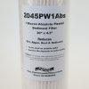 2045PW1Abs 20 inch by 4 point 5 inch 1 micron Absolute pleated washable sediment filter