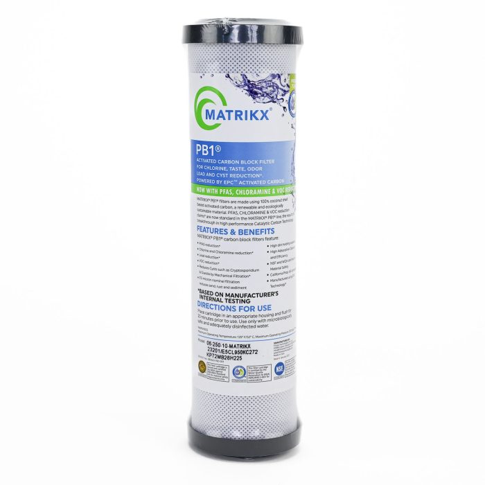 PB1-PFAS Carbon Block Water Filter VOC, PFAS, Chloramine Reduction