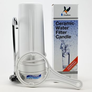 QMP 10 inch Bench Top Water Filter Housing With Ultracarb Filter Spanner and Adapter-1