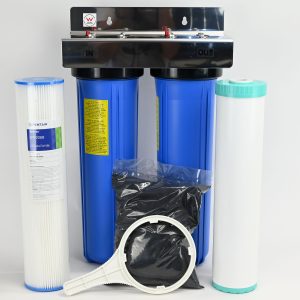 Tank or Rural Large Twin Whole of House Water Filter System Reusable Cartridges