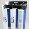 Triple Big Blue Whole House System For Town Water with one sediment filter and two carbon 20 inch by 4 point 5