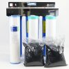 Triple Big Blue Whole House Water Filter System with Washable Sediment Filter and Refillable Cartridges With Catalytic Carbon