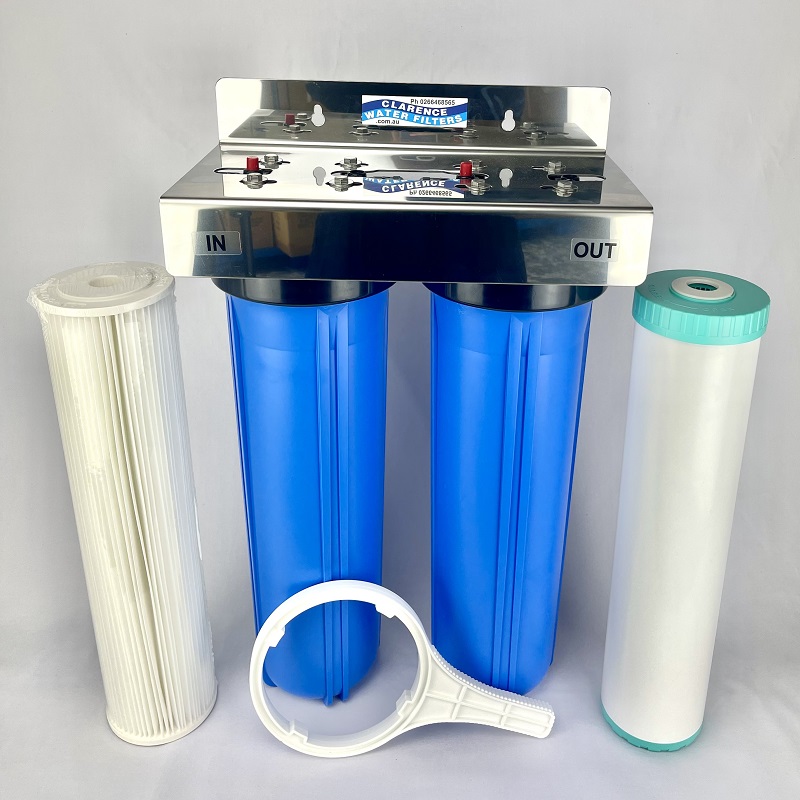 Chlorine Town Large Twin Whole of House Water Filter System With Reusable  Filters. - Clarence Water Filters Australia